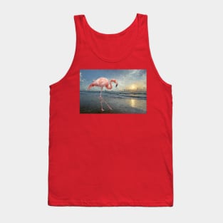 Flamingo on the Beach Tank Top